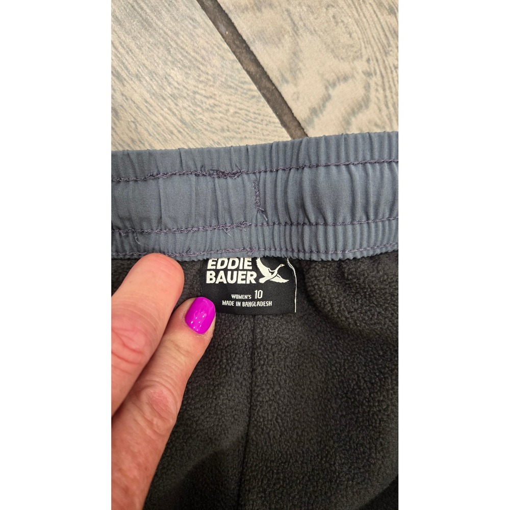 Eddie Bauer Womens Fleece Lined Joggers Gray Hiking Pants Size 10 - Picture 2 of 8